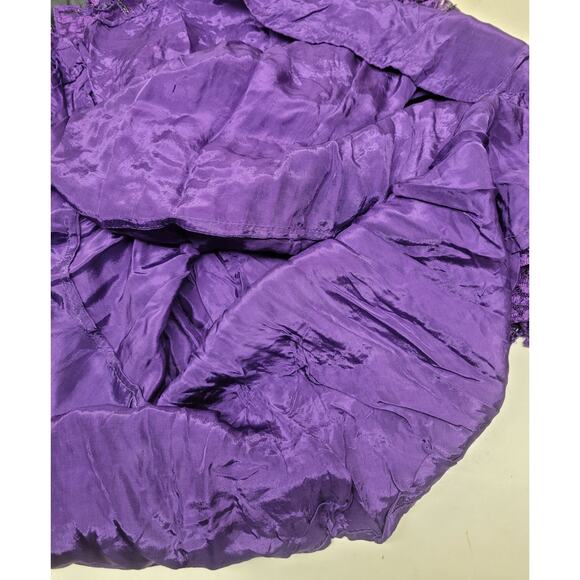 Vintage Judith Ann Plus 3X Purple Beaded Sequin 2pc Skirt Set Rayon - Picture 8 of 16